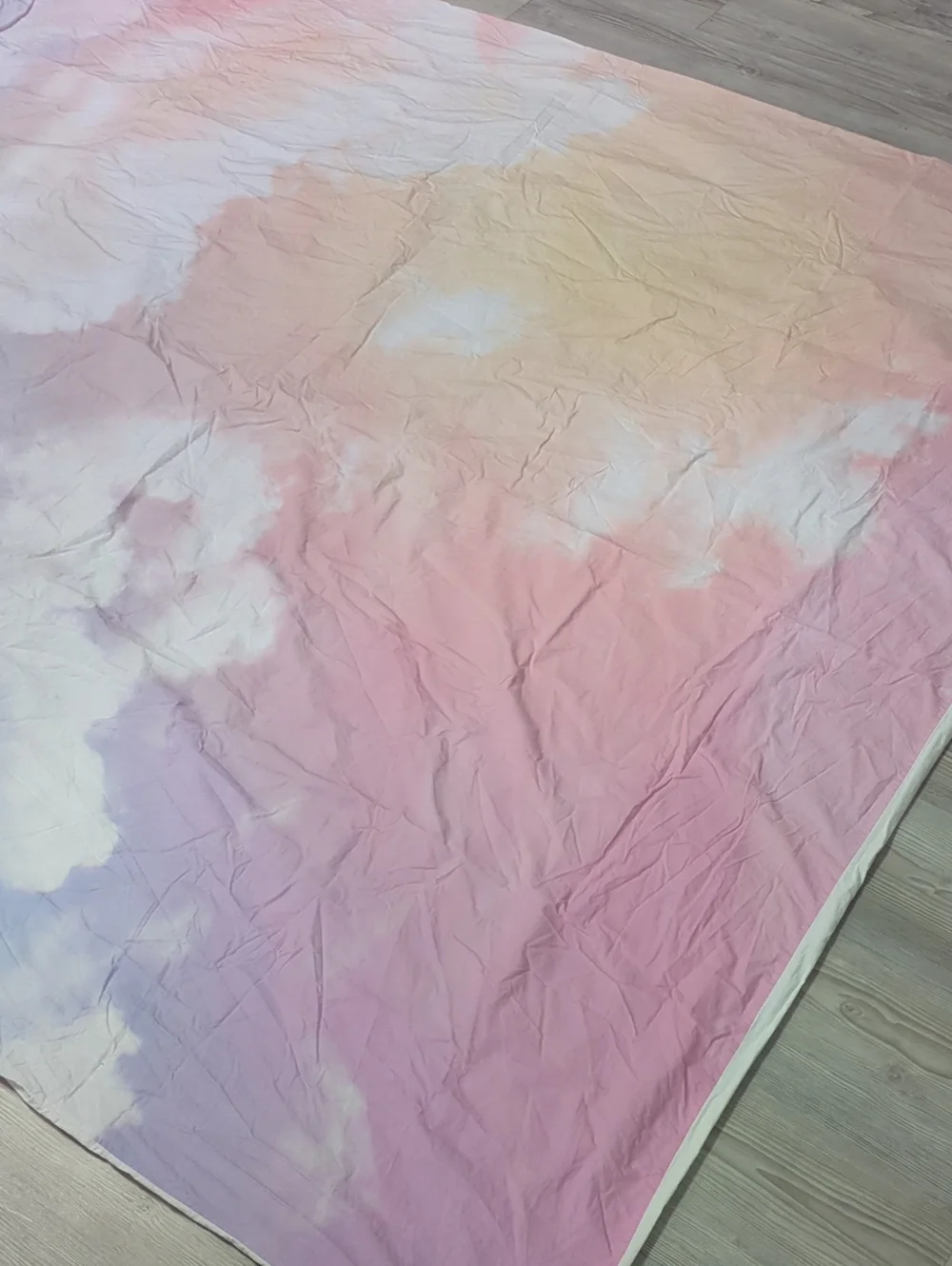 Pottery Barn Teen PBteen Full Queen Duvet Sham Pastel Watercolor Organic Cotton